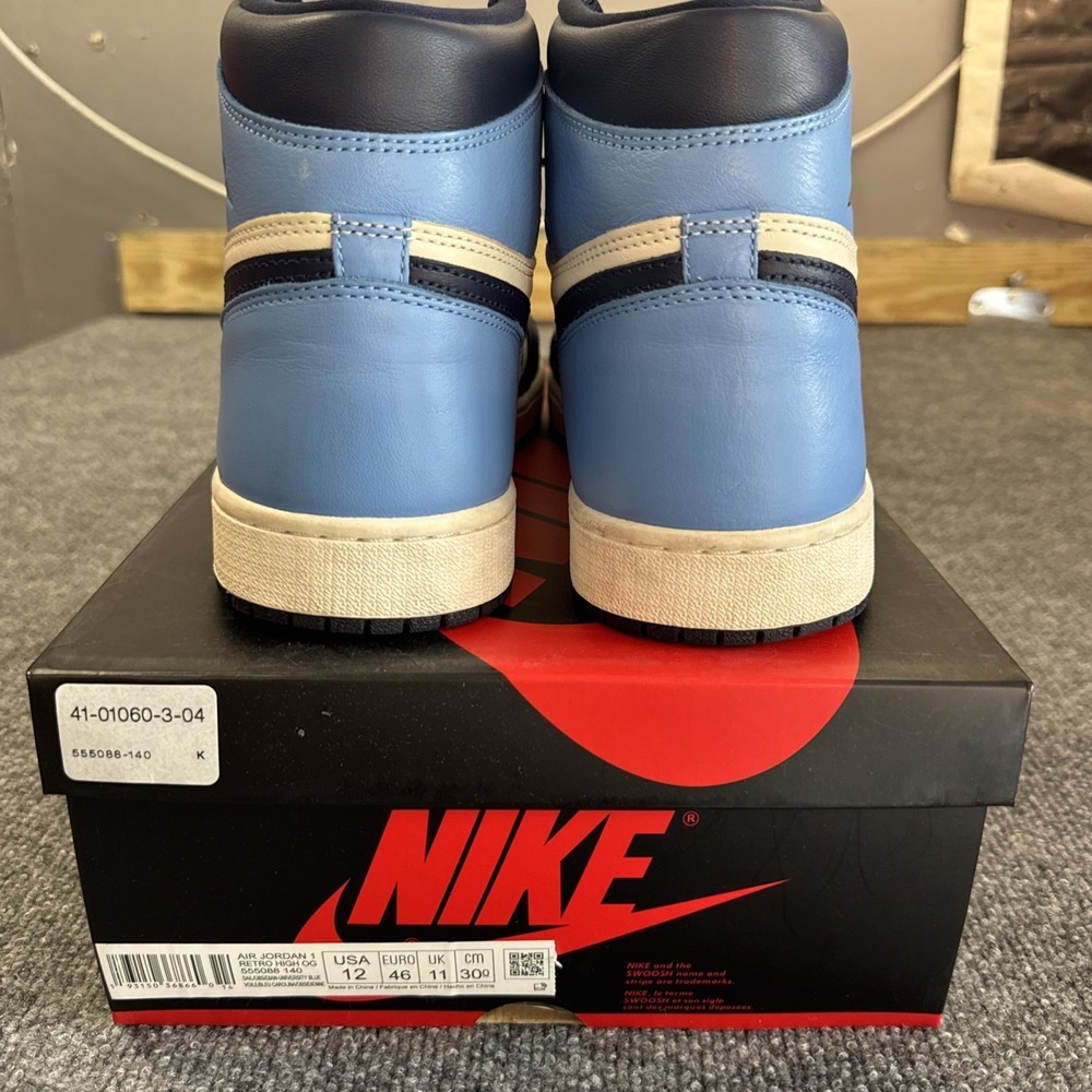 Size 12 - Jordan 1 Retro OG High Obsidian UNC 2019 - Picture 6 of 7